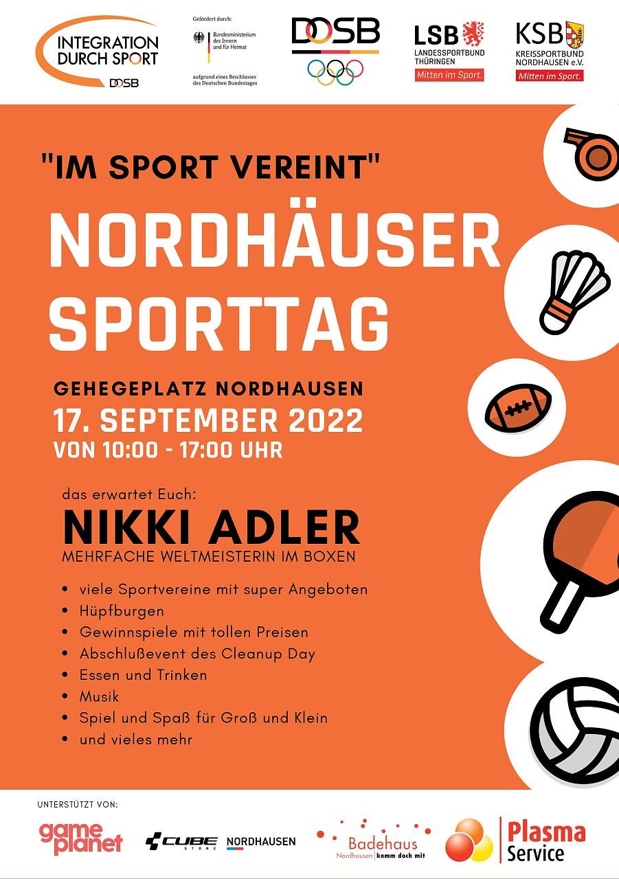 Nordhäuser Sporttag „Im Sport verein!“ und World Cleanup Day 06.09.