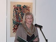 Vernissage "Holzschnitte und Skulpturen von Heinz Scharr"eröffnet von Hannelore Haase (Foto: Ilona Bergmann)