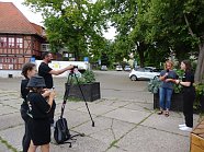 „Nach-HALT-iges Nordhausen  NACHGEFRAGT!“ im Klimapavillon  Videodreh (Foto: Stadt Nordhausen)