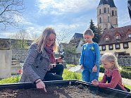 Hochbeete Museumsgarten der Flohburg  Projekt mit einer Kindertagesstätte zur Thematik „Gärtnern“ (Foto: Stadt Nordhausen)