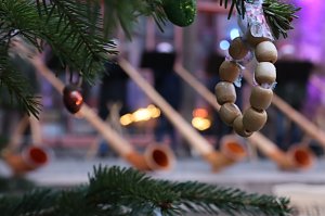 Südharzer Alphornbläser auf dem Weihnachtsmarkt