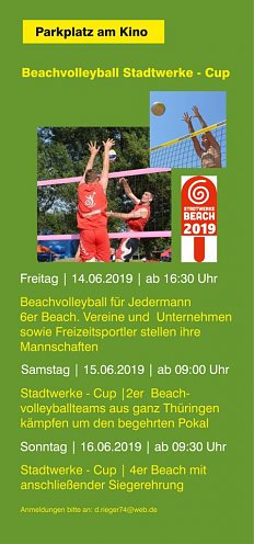 Beachvolleyball-Cup 2019 (Foto: Stadtverwaltung Nordhausen)