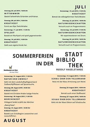 Sommerferien in der Stadtbibliothek (Foto: Stadtbibliothek Nordhausen)