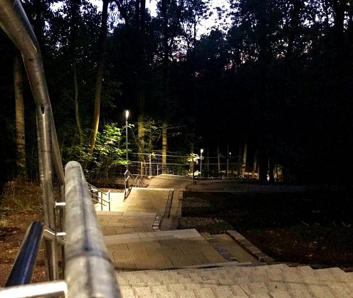 Gehegetreppe bei Nacht (Foto: Pressestelle Stadt Nordhausen)