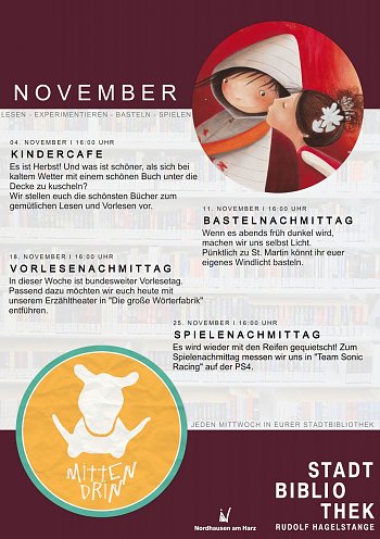 Programm im November (Foto: Stadtverwaltung Nordhausen)
