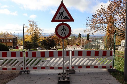 Die Sanierungsarbeiten an der Frauenberger Stiege haben begonnen (Foto: Stadtverwaltung Nordhausen)