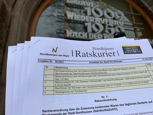 Amtsblatt vom 17. Februar 2021 (Foto: Stadtverwaltung Nordhausen)