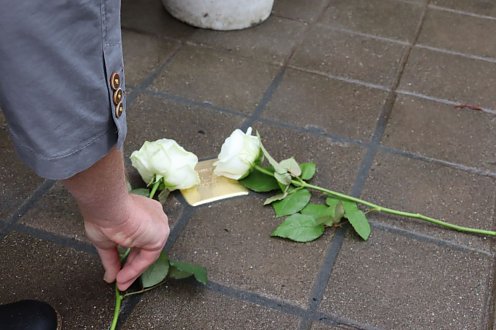 Stolperstein Simon Weiß in der Schmalen Gasse in Nordhausen-Salza (Foto: Stadtverwaltung Nordhausen)