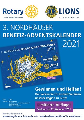 3. Nordhäuser Benefiz-Adventskalender  (Foto: Lions Nordhausen / Rotary Nordhausen)