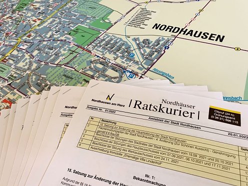 "Nordhäuser Ratskurier" Nr. 1/2022 vom 20.01.2022 (Foto: ©Stadtverwaltung Nordhausen)
