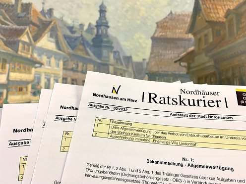 Nordhäuser Ratskurier Nr. 2/2022 (Foto: ©Stadtverwaltung Nordhausen)