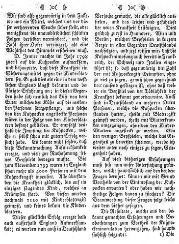 Quelle 2 Stadtarzt Dr. med. Franz Ernst Filter (1768-1807) im „Nordhäuser Wöchentlichen Nachrichts-Blatt“, Jg. 1801, (Foto: Stadtarchiv)