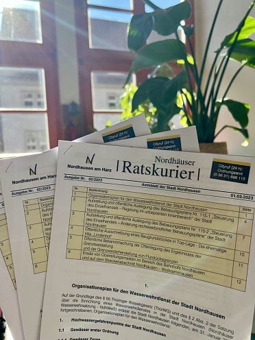Amtsblatt der Stadt Nordhausen "Nordh&auml;user Ratskurier" (Foto: &copy;Stadtverwaltung Nordhausen)