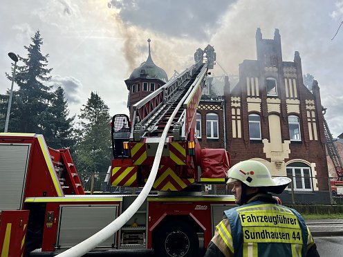 Hausbrand in der Rothenburgstraße (Foto: ©Stadtverwaltung Nordhausen)