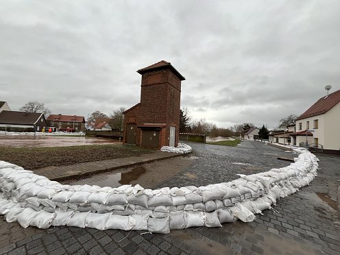 "Weihnachtshochwasser 2023" in Sundhausen (Foto: Stadtverwaltung Nordhausen)