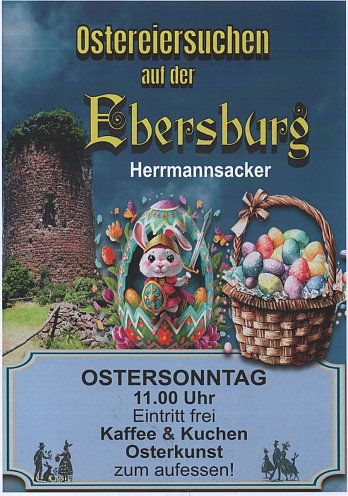 Zum Ostereiersuchen auf die Ebersburg (Foto: )