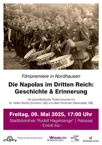 Dokumentarfilm zu "Napolas im 'Dritten Reich'" mit Autoren Dr. H. Roche und A. Fentiman (GB) und Diskussion (Foto: Stadtverwaltung Nordhausen) Dokumentarfilm zu "Napolas im 'Dritten Reich'" mit Autoren Dr. H. Roche und A. Fentiman (GB) und Diskussion (Foto: Stadtverwaltung Nordhausen)