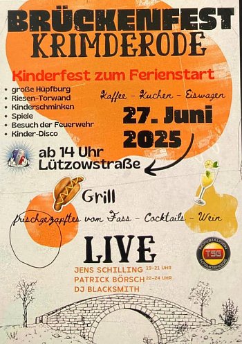 Brückenfest läutet Ende der Brückensanierung ein (Foto: TSG Krimderode)