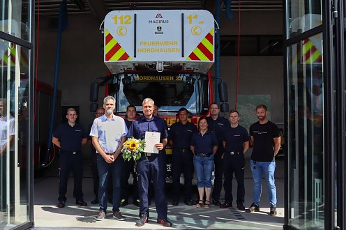 Dienstjubiläum Mario Beykirch (Foto: Stadtverwaltung Nordhausen)