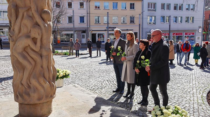 Gedenken anl&auml;sslich des 80 Jahrestags der Zerst&ouml;rung der Stadt Nordhausen am 3. April 2025