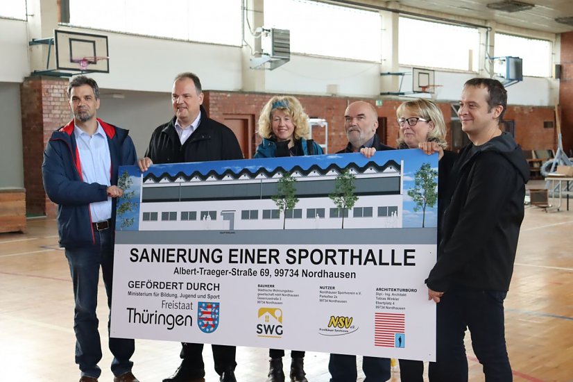 Sanierung der Sporthalle in Nordhausen-Nord (Foto: Stadtverwaltung Nordhausen)