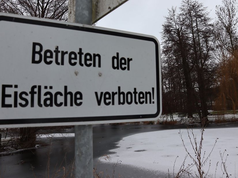 Betreten Eisflächen verboten!  (Foto: Stadtverwaltung)