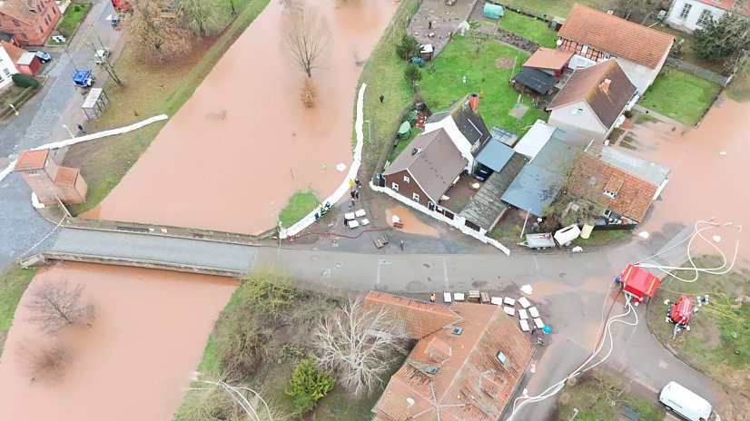 Hochwasser Sundhausen  (Foto: Stadtverwaltung Nordhausen)
