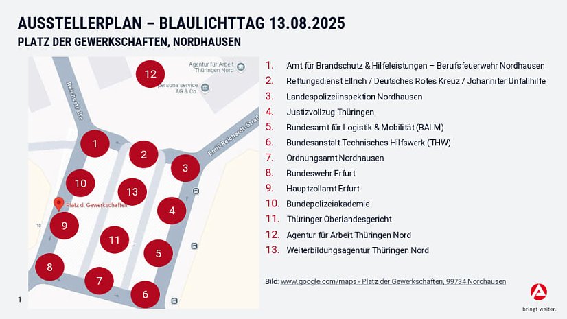 Ausstellerplan (Foto: Arbeitsagentur)