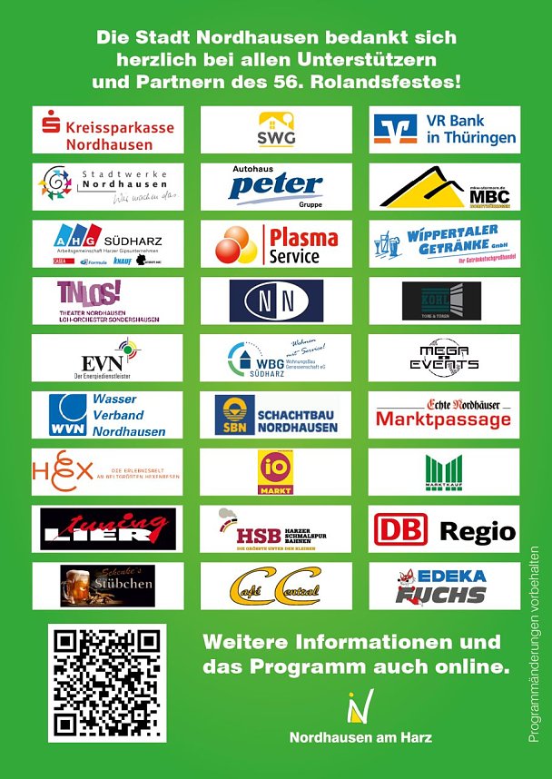Programmheft des 56. Rolandsfests